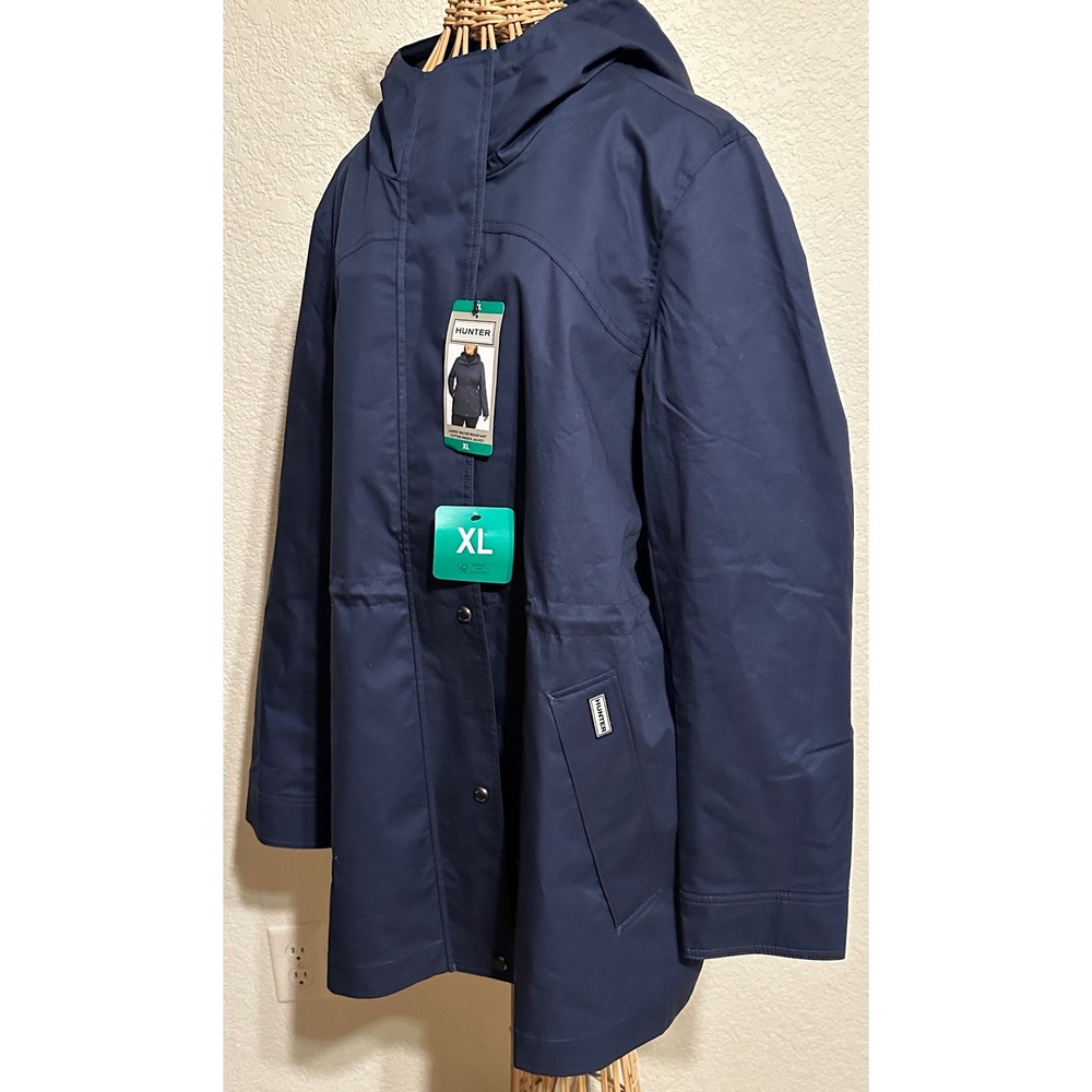 Hunter Ladies Water Resistant Cotton Anorak Smock Jacket Navy Blue XL 1895776